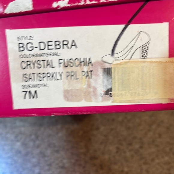 BCBGirls Pink High Heeled Pumps with Metallic Gold Accents - Picture 9 of 9